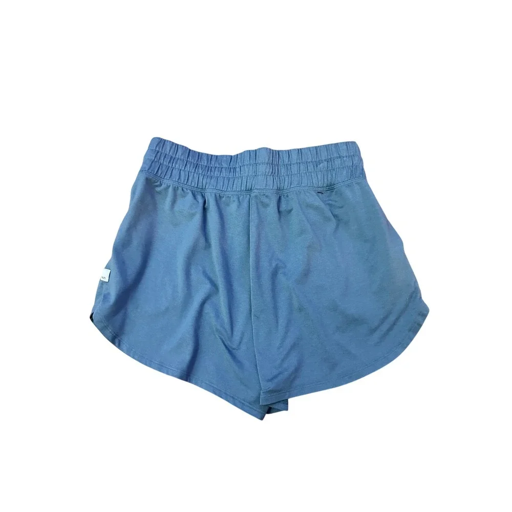 Vuori Halo Performance Shorts Womens Blue DreamKnit Smocked Waist Active Lounge
